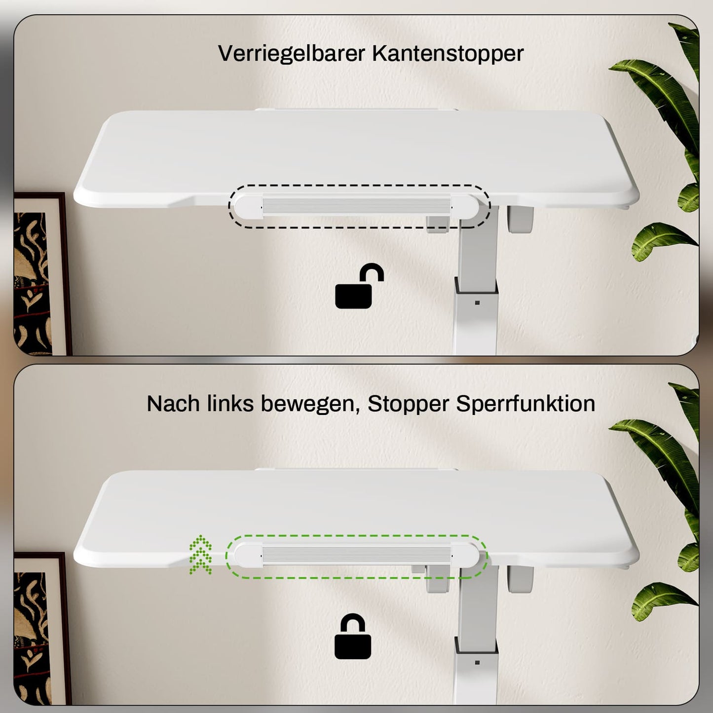 M1 Pro Rolltisch mobiler Stehschreibtisch  180° neigbar Nachttisch tragbarer Computertisch